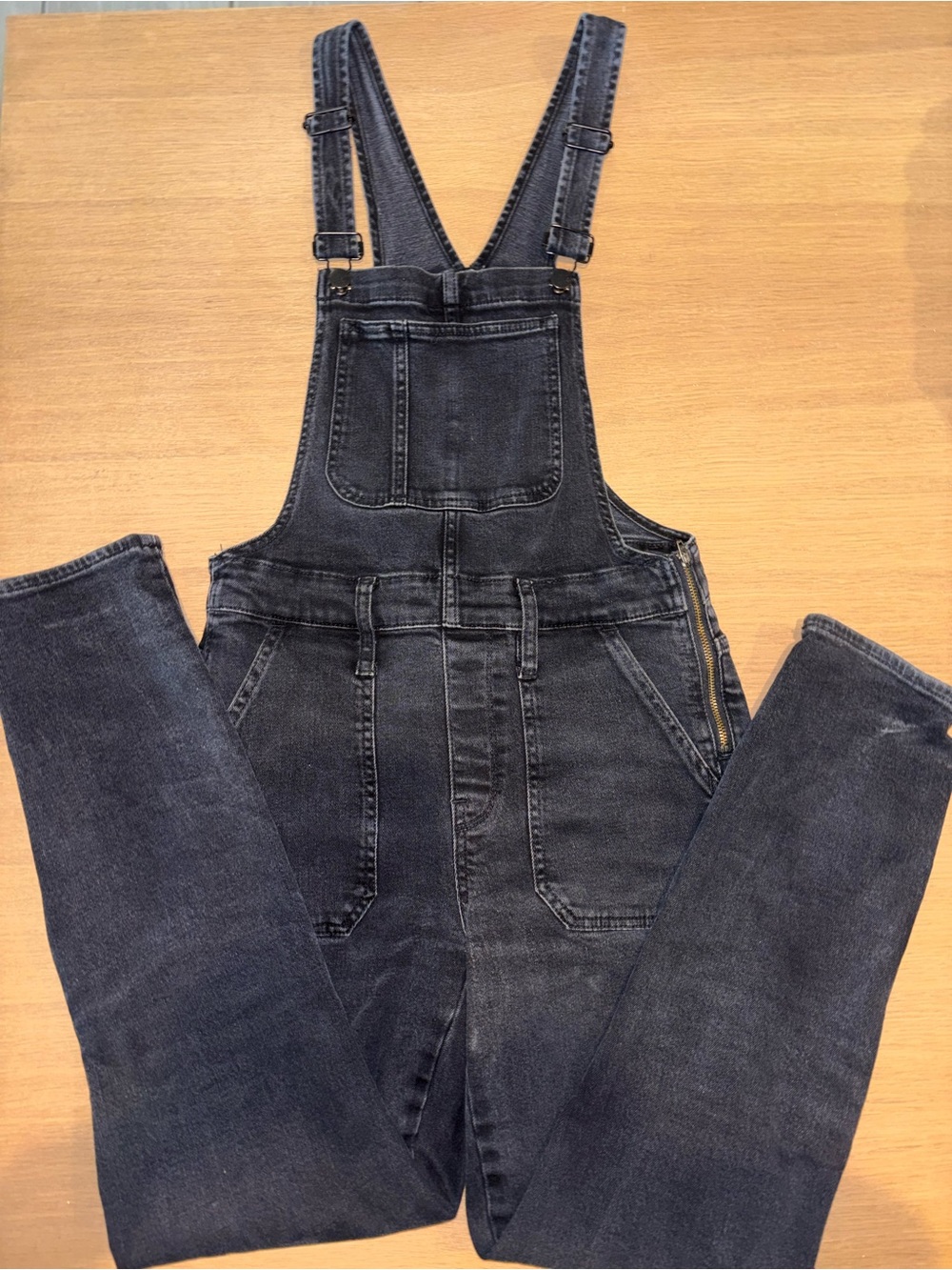 Madewell Black Denim Overalls